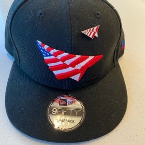 American Flag Paper Plane - Roc Nation black snap back